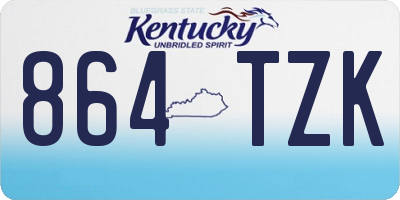 KY license plate 864TZK