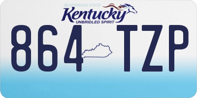 KY license plate 864TZP