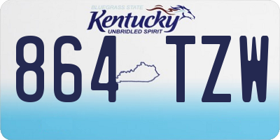 KY license plate 864TZW