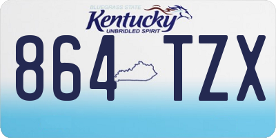 KY license plate 864TZX