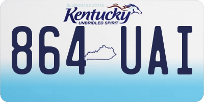 KY license plate 864UAI
