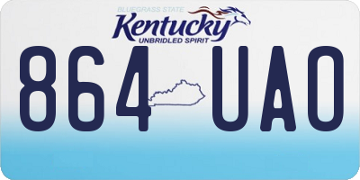 KY license plate 864UAO