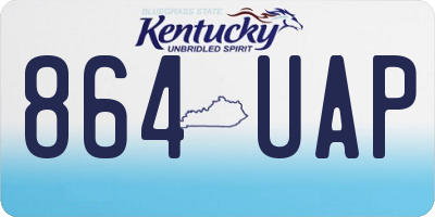 KY license plate 864UAP