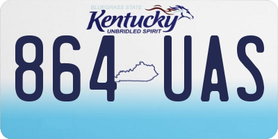 KY license plate 864UAS