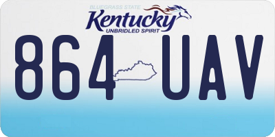 KY license plate 864UAV