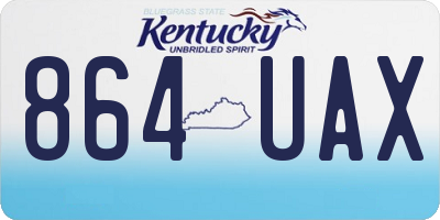 KY license plate 864UAX