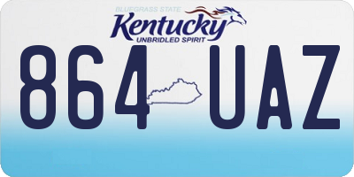 KY license plate 864UAZ