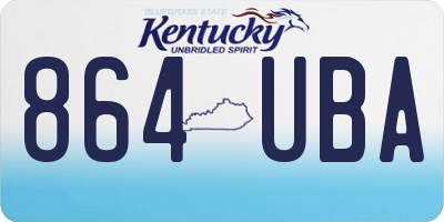 KY license plate 864UBA