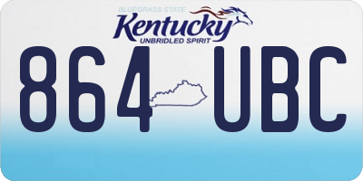 KY license plate 864UBC