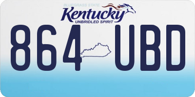 KY license plate 864UBD