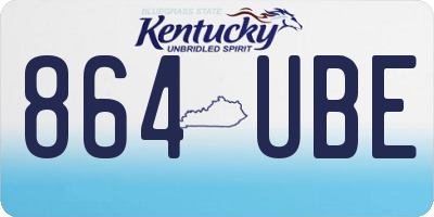 KY license plate 864UBE