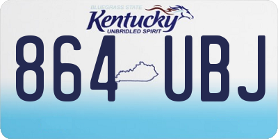 KY license plate 864UBJ
