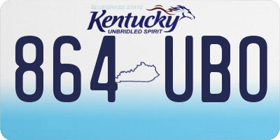 KY license plate 864UBO
