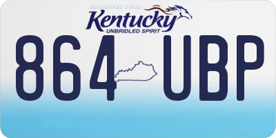 KY license plate 864UBP