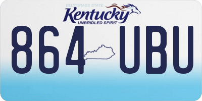 KY license plate 864UBU