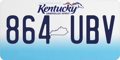 KY license plate 864UBV
