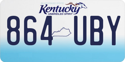 KY license plate 864UBY