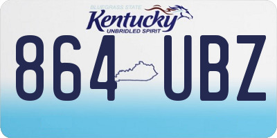 KY license plate 864UBZ