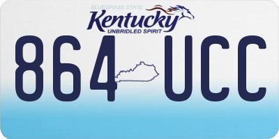 KY license plate 864UCC