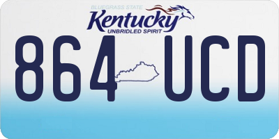KY license plate 864UCD