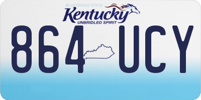 KY license plate 864UCY
