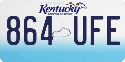 KY license plate 864UFE