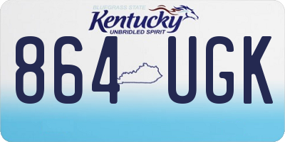 KY license plate 864UGK