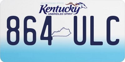 KY license plate 864ULC