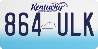 KY license plate 864ULK