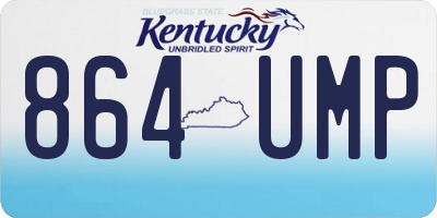 KY license plate 864UMP