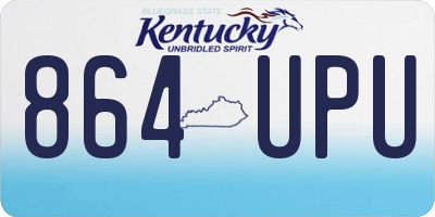 KY license plate 864UPU