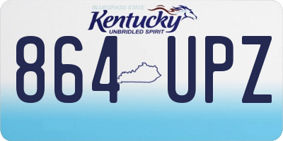 KY license plate 864UPZ