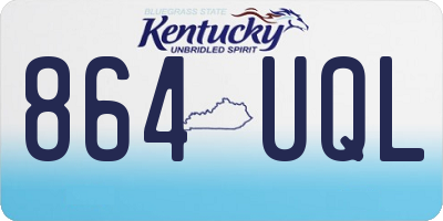 KY license plate 864UQL