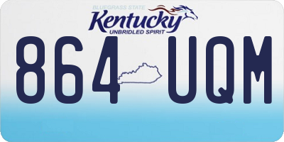 KY license plate 864UQM
