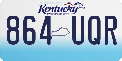 KY license plate 864UQR