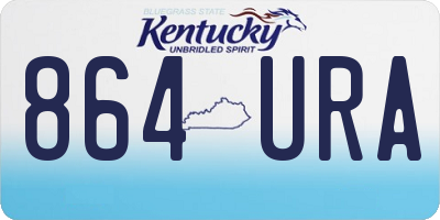 KY license plate 864URA