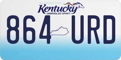 KY license plate 864URD