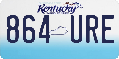 KY license plate 864URE