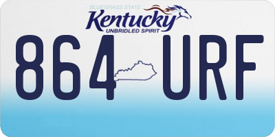 KY license plate 864URF