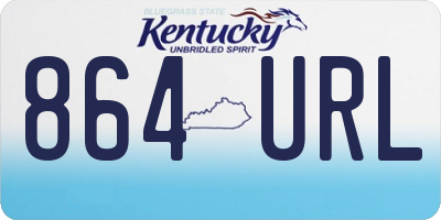 KY license plate 864URL