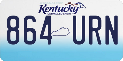 KY license plate 864URN