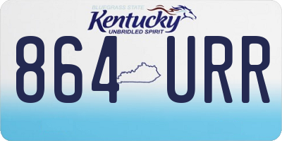 KY license plate 864URR