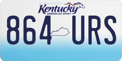 KY license plate 864URS