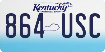 KY license plate 864USC