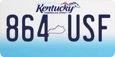 KY license plate 864USF