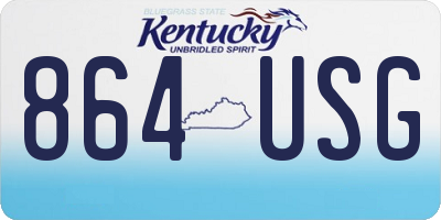 KY license plate 864USG
