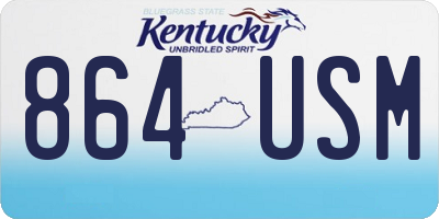 KY license plate 864USM