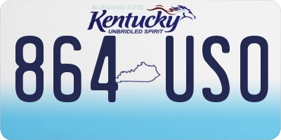 KY license plate 864USO
