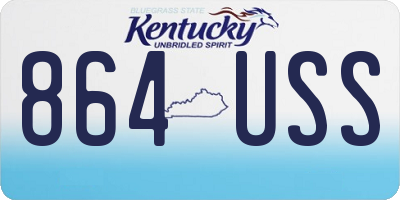 KY license plate 864USS