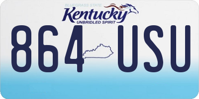 KY license plate 864USU